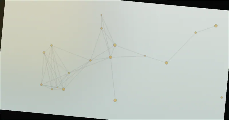 Deep pine green constellation pattern suggesting a clear explanation connecting dots
